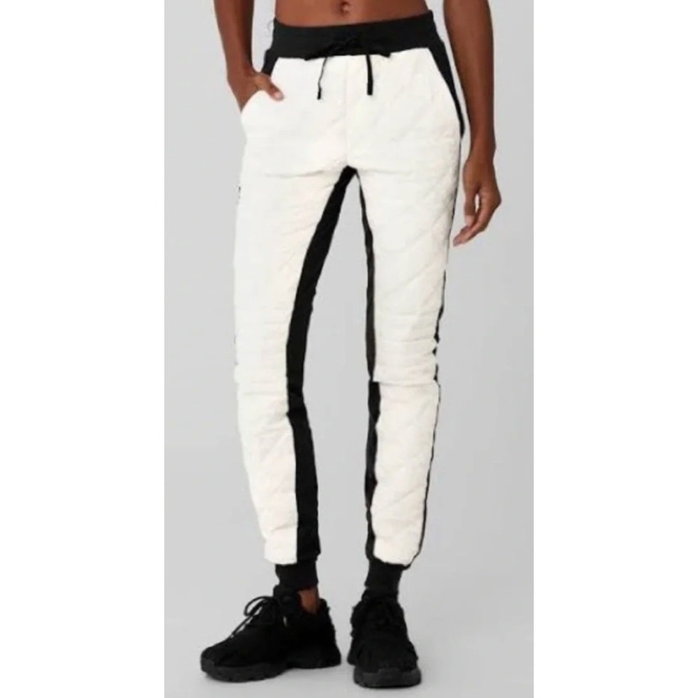 Alo Yoga Airbrush Winter Warm High-Waist Moto Puffer Pants Sz XS